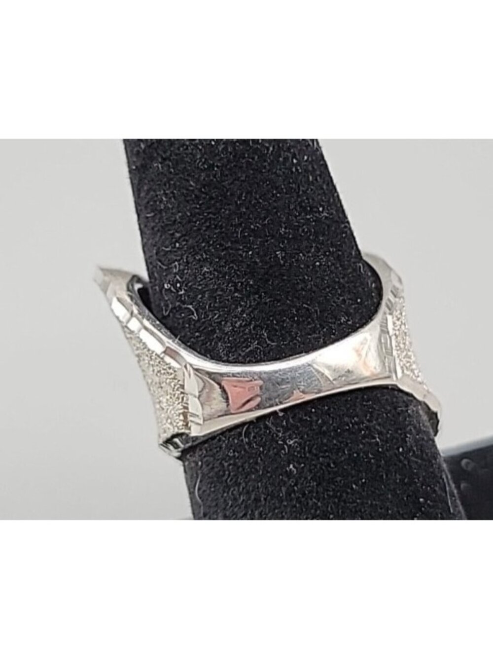 Vintage Sterling Silver Diamond Drizzle Cut Wave Ring Milor Italy Size 6.5 925 - Picture 6 of 16